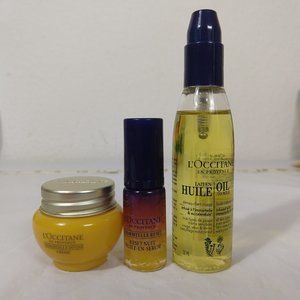 L'Occitane Immortelle Anti Aging Set Divine Cream Reset Serum Cleansing …Set NEW